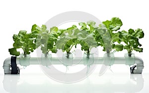 Ebb and Flow Hydroponic System on White Background