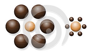 Optical Illusion Balls Different Size Ebbinghaus