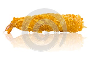 Ebi Fry or Deep Fried Breaded Prawn Shrimp isolated photo