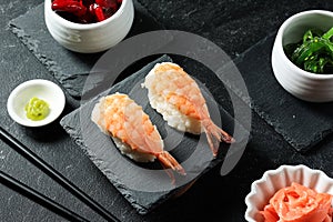 Ebi Nigiri Sushi or Shrimp Nigirizushi