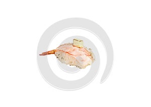 Ebi or Shrimp with cream cheese sushi nigiri japanese cuisine