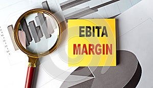EBITA MARGIN text on sticky on chart background