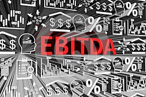 EBITDA concept blurred background