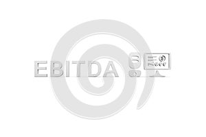 EBITDA concept white background