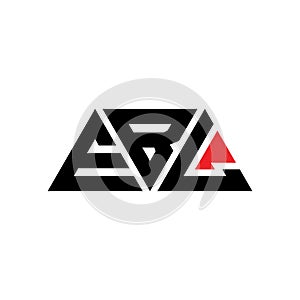 EBL triangle letter logo design with triangle shape. EBL triangle logo design monogram. EBL triangle vector logo template with red