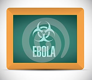Ebola sign on a board illustration
