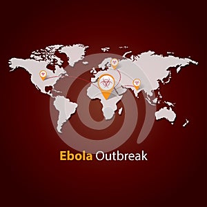 Ebola Virus outbreak . Minimalistic template design . outbreaks concept illustration