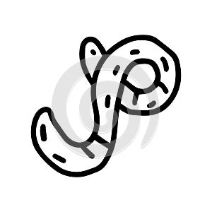 ebolavirus black line vector doodle icon design