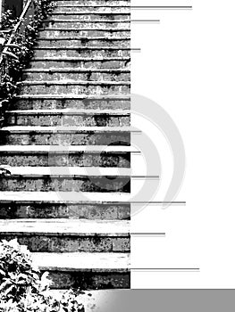 Ebook cover with flight of steps in graytones