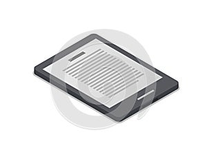 EBook device isometric 3D icon