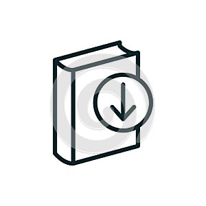 Ebook digital download icon - book and arrow