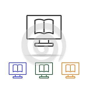 eBook icons. Element of edecation for mobile concept and web apps. Thin line icon for website design and development, app develop