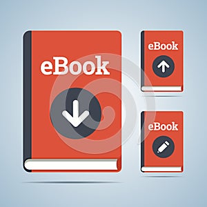 EBook illustration in download, upload and edit