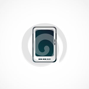 eBook isolated solid icon on white background