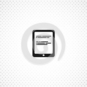 eBook isolated solid icon on white background