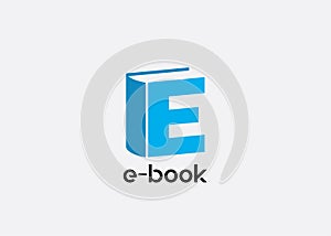 Ebook logo icon design vector
