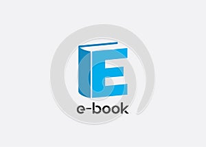 Ebook logo icon design vector photo