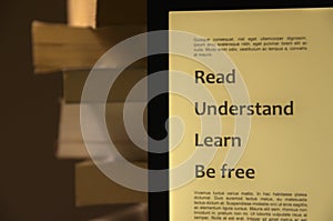 Ebook, read, understand, learn, be free