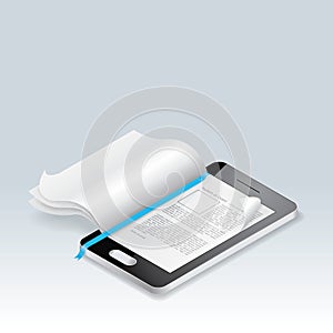 ebook reader concept. Vector illustration decorative design