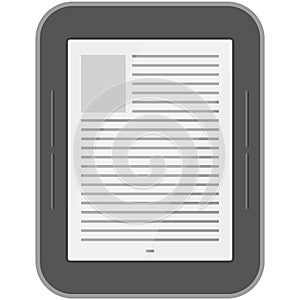 Ebook reader digital tablet vector mobile electronic library icon