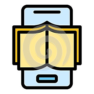 Ebook reader icon vector flat