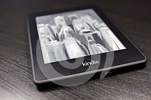 EBook reader Kindle on black background