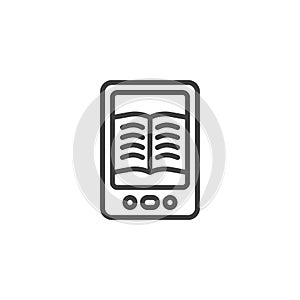 Ebook reader line icon