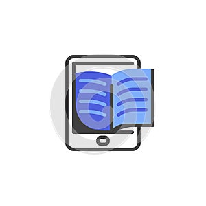 Ebook reader line icon