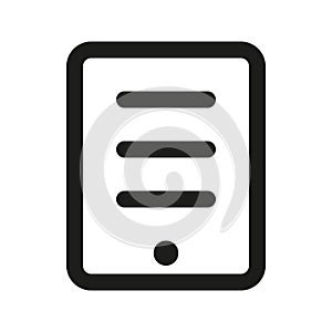 Ebook Reader Outline Style Icon