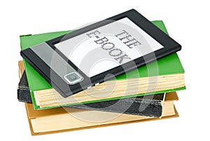 Ebook reader and traditional paper books