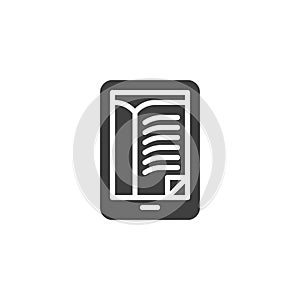 Ebook reader vector icon