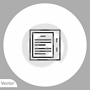 Ebook vector icon sign symbol