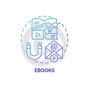 eBooks blue gradient concept icon