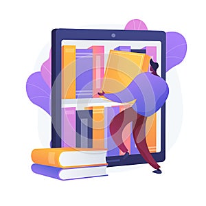 Ebooks collection vector concept metaphor.