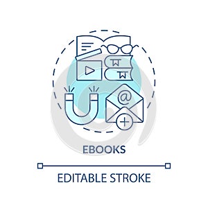 eBooks turquoise concept icon