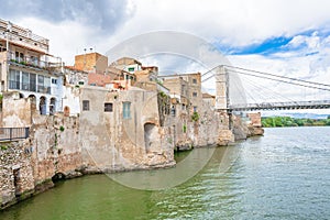 Ebro river in Amposta, tarragona province, Catalonia