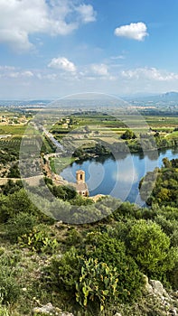 Ebro River as passes through Miravet, Spain photo