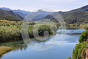 Ebro river from Miravet village in Catalonia