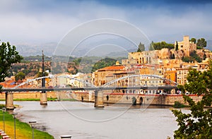 Ebro river and Suda Castle in Tortosa photo