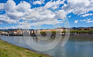 Ebro river and Suda Castle in Tortosa