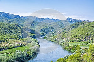 Ebro river valley in Catalonia, Spain