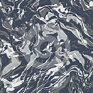 Ebru cover ar illustration. Black and white glossy marbling texture. Creative seamless background design. Modern ink marble tile.