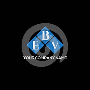 EBV letter logo design on BLACK background. EBV creative initials letter logo concept. EBV letter design photo
