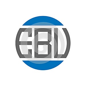 EBV letter logo design on white background. EBV creative initials circle logo concept. EBV letter design photo