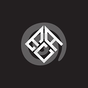 ECA letter logo design on black background. ECA creative initials letter logo concept. ECA letter design photo