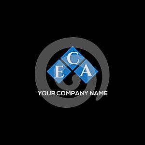 ECA letter logo design on BLACK background. ECA creative initials letter logo concept. ECA letter design.ECA letter logo design on photo