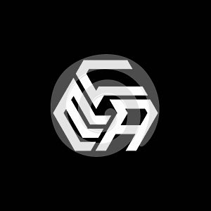 ECA letter logo design on black background. ECA creative initials letter logo concept. ECA letter design photo
