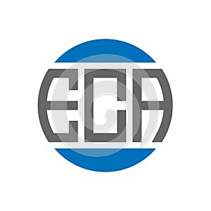 ECA letter logo design on white background. ECA creative initials circle logo concept. ECA letter design photo
