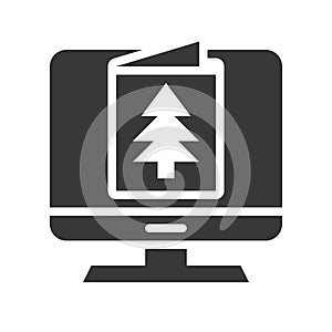 ECard vector,Christmas related solid style icon