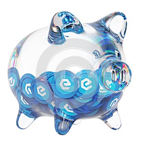 eCash (XEC) Clear Glass piggy bank